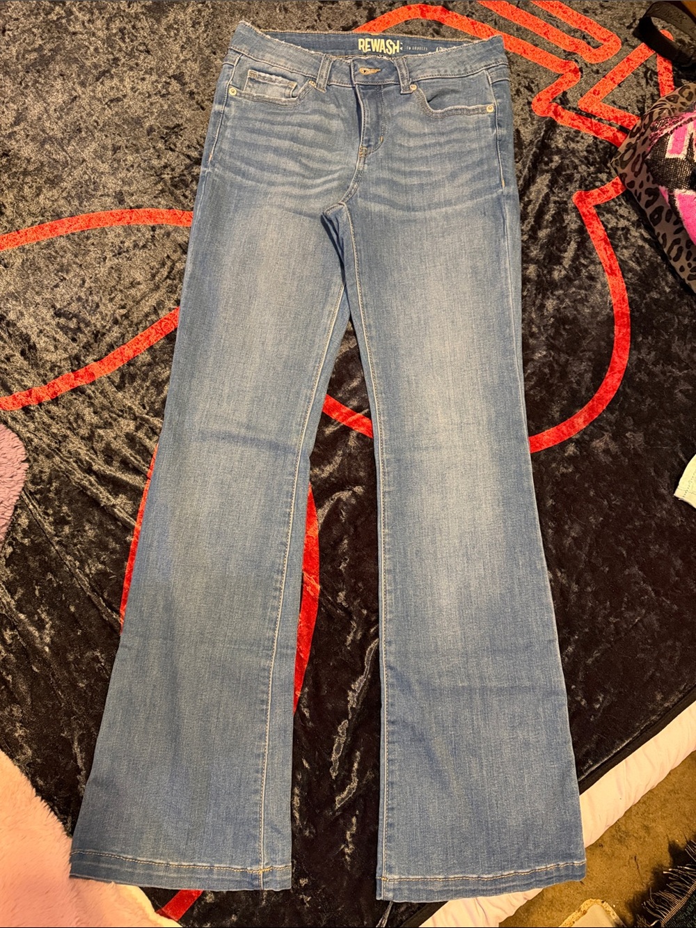Rewash Light Blue Flare Jeans - Classic Five-Pocket Style